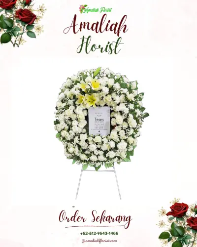 Krans Bunga Duka Cita di Rumah Duka Banyumanik