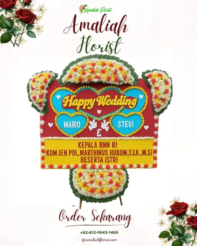 Karangan Papan Bunga Pernikahan di Rumah Duka Banyumanik